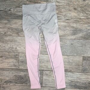 Gymshark Gradient Gray and Pink Leggings